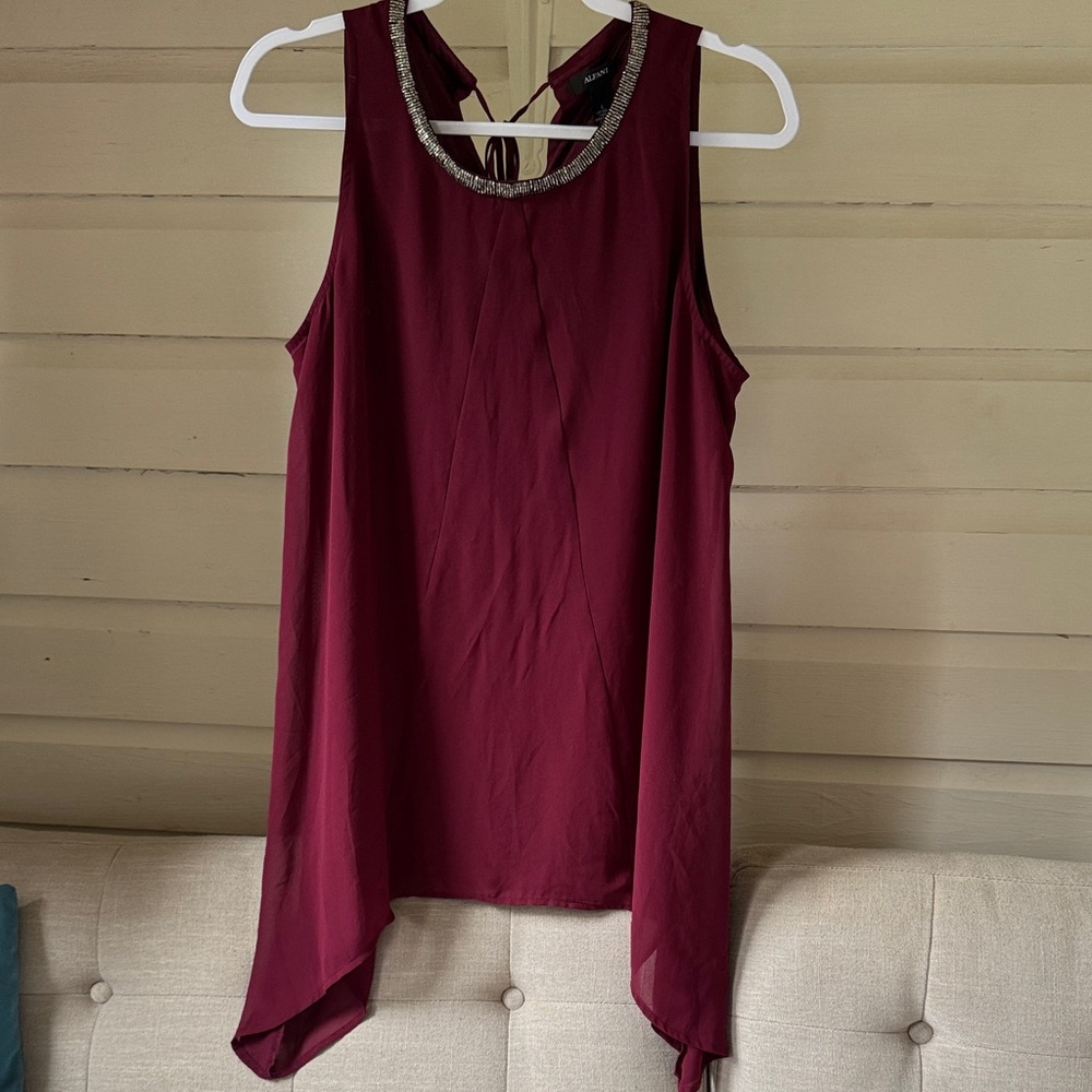 Alfani Wine Sleeveless Top
